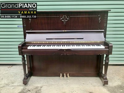 Đàn piano cơ ROYALE DRDLX (O5xxxx) màu nâu gỗ, kiểu dáng cổ điển.